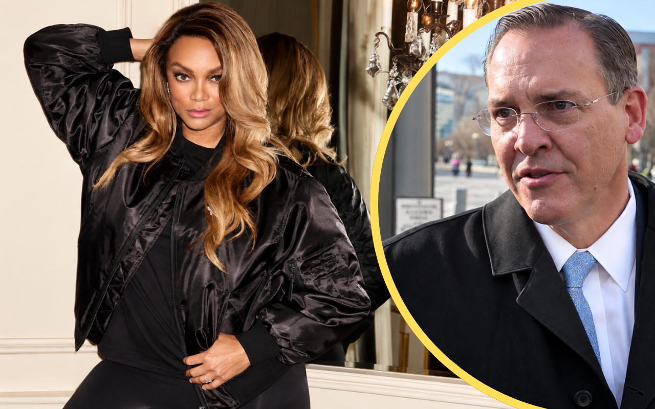Tyra Banks and Greg Hayes